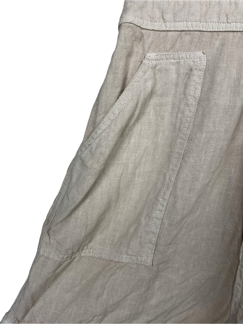 MATE the Label 100% Linen Romper Beige Small Travel Sustainable Utility USA made - Picture 4 of 8